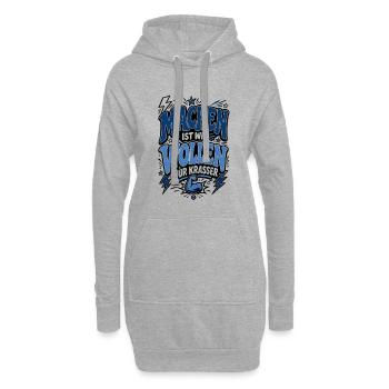 Machen ist wie Wollen – Motivationsspruch - Hoodie-Kleid - Grau meliert - Vorne