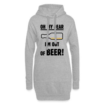 Oh mon cher – je n’ai plus de bière ! (Ale Lager / POS 2C) - Sweat-shirt à capuche long Femme - gris chiné - Devant