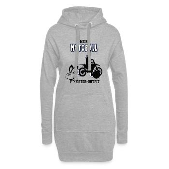 Motoball Spieler Ostern Motoballer Oster Geschenk - Hoodie-Kleid - Grau meliert - Vorne