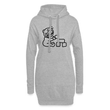 Baby - Bauklötze - line - Hoodie-Kleid - Grau meliert - Vorne