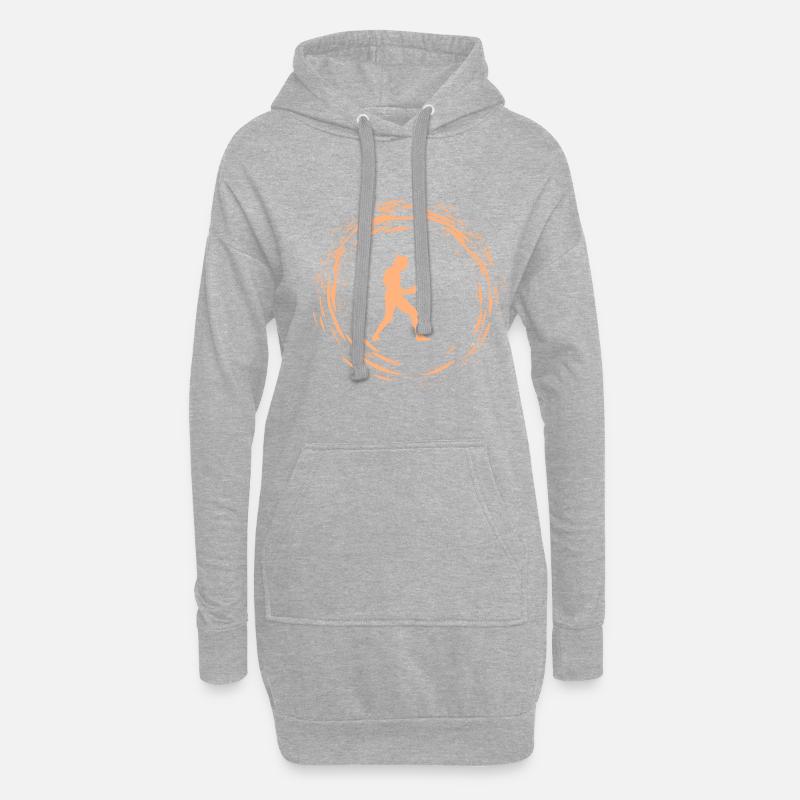 Fechten - Hoodie-Kleid - Grau meliert