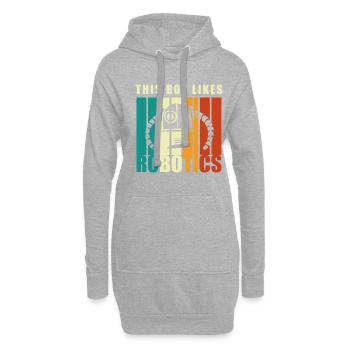 Junge mag Robotik Mechaniker Ingenieur Student - Hoodie-Kleid - Grau meliert - Vorne