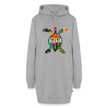 Hawaii Aloha Schildkröte Urlaub Geschenk Party - Hoodie-Kleid - Grau meliert - Vorne