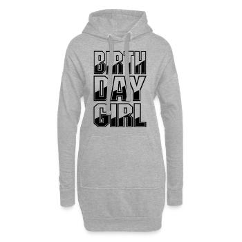 Birthday Girl - Hoodie-Kleid - Grau meliert - Vorne
