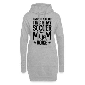 Funny Soccer Mom Voice - Sweat-shirt à capuche long Femme - gris chiné - Devant