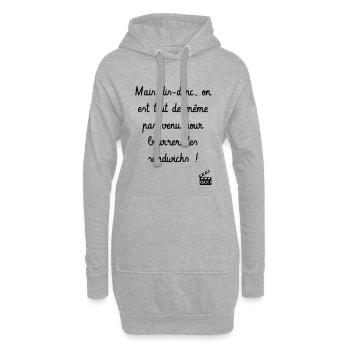 Les Tontons Flingueurs ! Réplique culte - Humour - Sweat-shirt à capuche long Femme - gris chiné - Devant