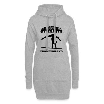 Gymnaste agrès gymnastique gymnastique club Angleterre - Sweat-shirt à capuche long Femme - gris chiné - Devant