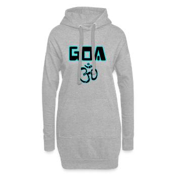 Goa om - Sweat-shirt à capuche long Femme - gris chiné - Devant