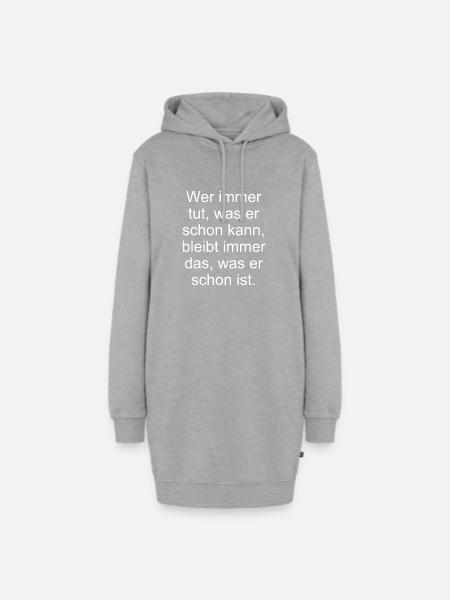 Zitat - Hoodie-Kleid - Grau meliert