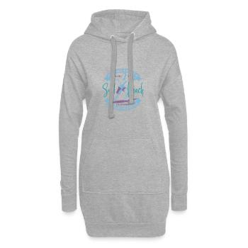 Surfer sur la plage d'été - Sweat-shirt à capuche long Femme - gris chiné - Devant