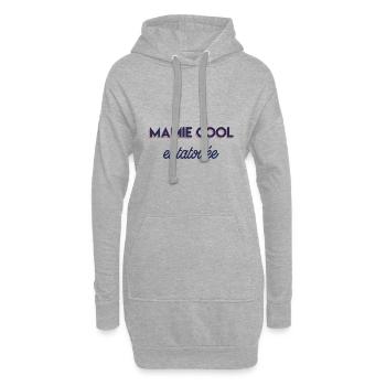 Mamie cool et tatouée - Sweat-shirt à capuche long Femme - gris chiné - Devant