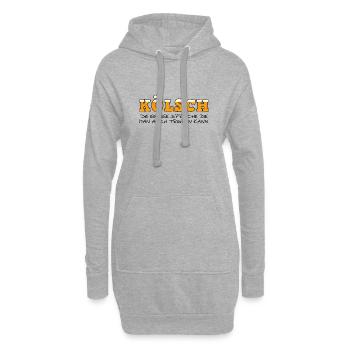 Kölsch Geschenkidee für Kölner - Hoodie-Kleid - Grau meliert - Vorne