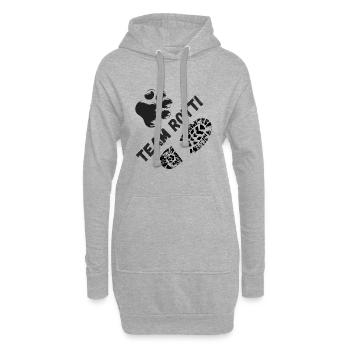 Rottweiler - Team Rotti - Hoodie-Kleid - Grau meliert - Vorne