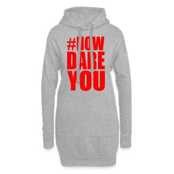 Comment vous allez - Sweat-shirt à capuche long Femme - gris chiné - Devant