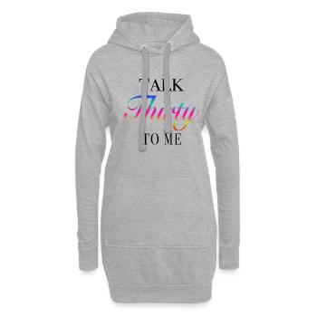 Parlez-moi trente - Sweat-shirt à capuche long Femme - gris chiné - Devant