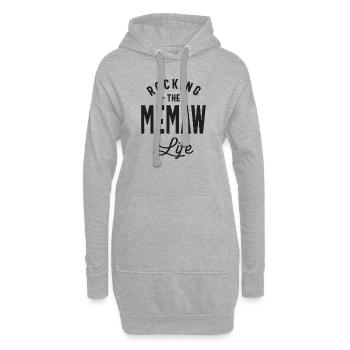 Rocking the Memaw Life - Mamans et grands-mères - Sweat-shirt à capuche long Femme - gris chiné - Devant