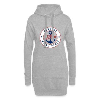 Hamburg Maritim Perle Anker Norddeutschland - Hoodie-Kleid - Grau meliert - Vorne