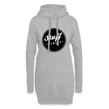 Membre du personnel - Sweat-shirt à capuche long Femme - gris chiné - Devant