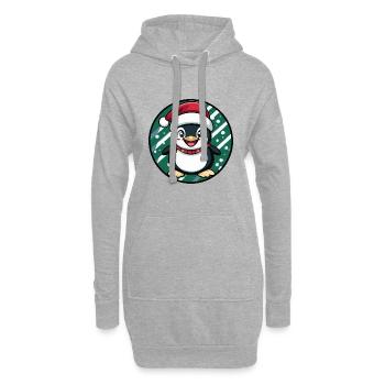 Pingouin Noël Noël - Sweat-shirt à capuche long Femme - gris chiné - Devant