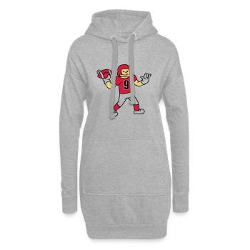Joueur de - Sweat-shirt à capuche long Femme - gris chiné - Devant