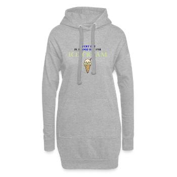crème glacée drôle crème glacée sweet gift idea funny food - Sweat-shirt à capuche long Femme - gris chiné - Devant