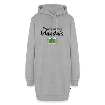 définitivement irlandais, saint-patrick - Sweat-shirt à capuche long Femme - gris chiné - Devant