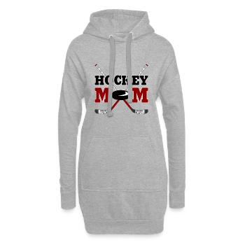 hockey mutter mama Eishockey - Hoodie-Kleid - Grau meliert - Vorne