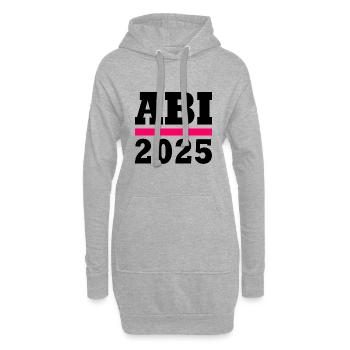 Abi 2025 - Hoodie-Kleid - Grau meliert - Vorne