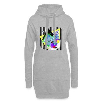 Buntes Leben - Hoodie-Kleid - Grau meliert - Vorne