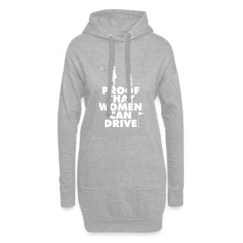 Golf Golfplatz Golfer Sprüche Frauen Auto - Hoodie-Kleid - Grau meliert - Vorne