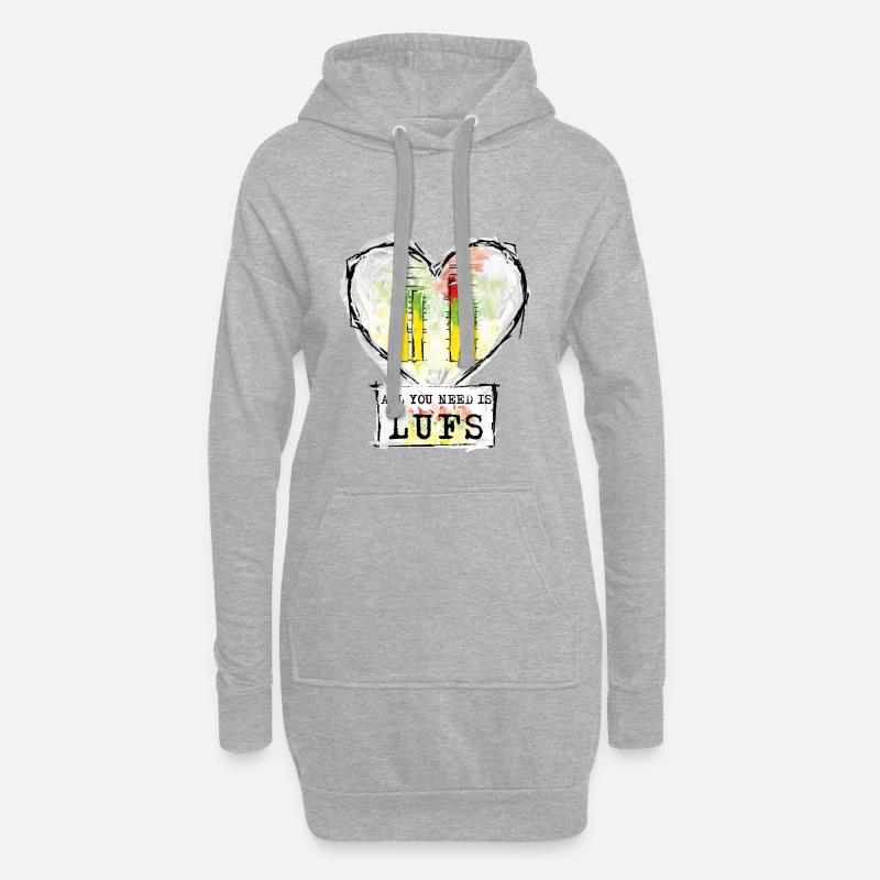 Loundness Unit - Hoodie-Kleid - Grau meliert