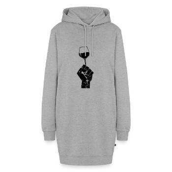 simple verrolution - Hoodie Dress - heather grey - Front