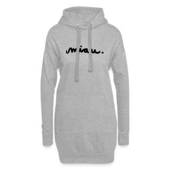 miau - Hoodie-Kleid - Grau meliert - Vorne
