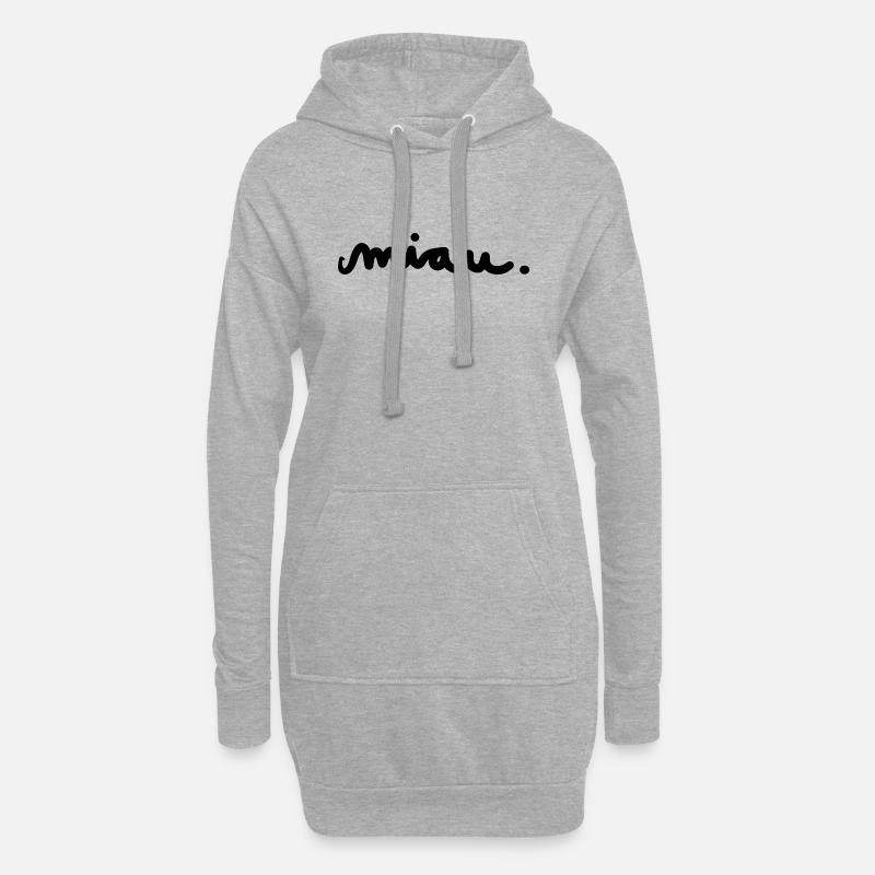 miau - Hoodie-Kleid - Grau meliert