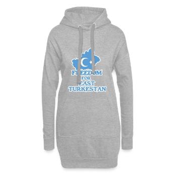 East Turkestan - Hoodie-Kleid - Grau meliert - Vorne