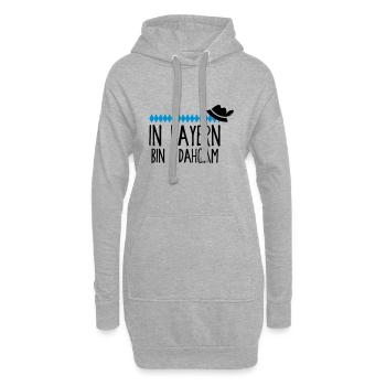 IN BAYERN BIN I DAHOAM, MIT HUT UND FEDER - Hoodie-Kleid - Grau meliert - Vorne