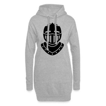 Ritter Helm - Hoodie-Kleid - Grau meliert - Vorne