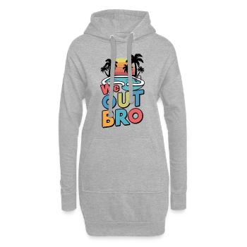 We out bro, letzter Schultag Lehrer - Hoodie-Kleid - Grau meliert - Vorne