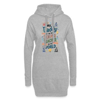 Mein Papa ist der beste Naturwissenschaftslehrer - Hoodie-Kleid - Grau meliert - Vorne