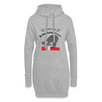 Schornsteinfeger Glücksbringer - Hoodie-Kleid - Grau meliert - Vorne
