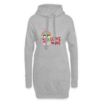 Liebe Jahrestag Valentinstag Geschenkidee - Hoodie-Kleid - Grau meliert - Vorne