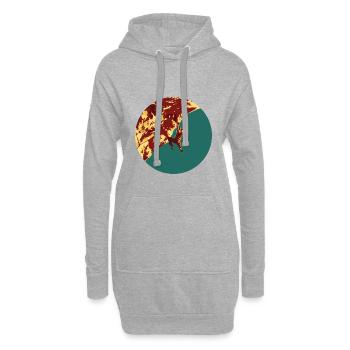 Grimpeur dans un mur raide - Sweat-shirt à capuche long Femme - gris chiné - Devant