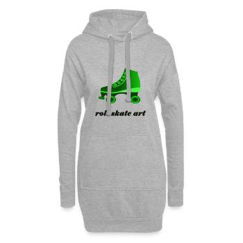 roll skate art, rollschuh, sport, hobby, freizeit - Hoodie-Kleid - Grau meliert - Vorne
