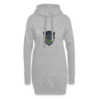 Held Genji Gamer PC Held Hero Geschenk Idee - Hoodie-Kleid - Grau meliert - Vorne