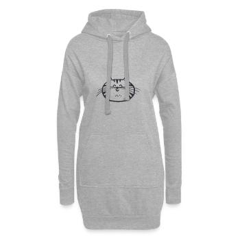Cat | Cat face | Katzerl | Kitten | Cat - Hoodie Dress - heather grey - Front