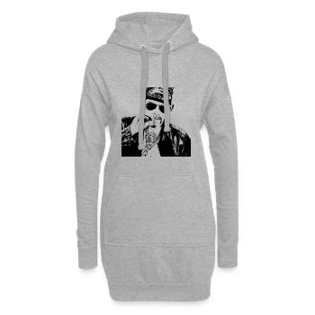 Rocker - Smoke on Mr. Cool Guy - Sweat-shirt à capuche long Femme - gris chiné - Devant