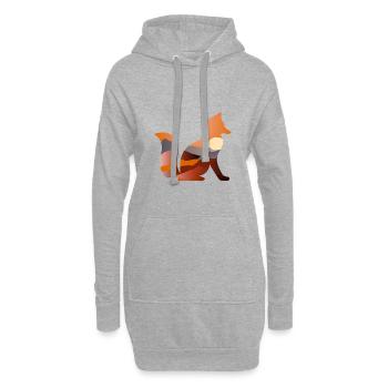 Fuchs - Hoodie-Kleid - Grau meliert - Vorne