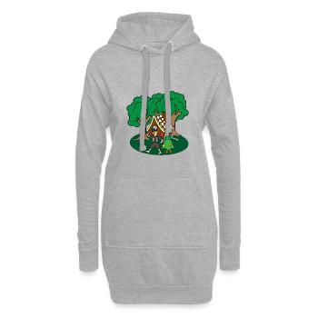 Hansel et Gretel - Sweat-shirt à capuche long Femme - gris chiné - Devant