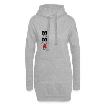 MMA disant DS - Sweat-shirt à capuche long Femme - gris chiné - Devant