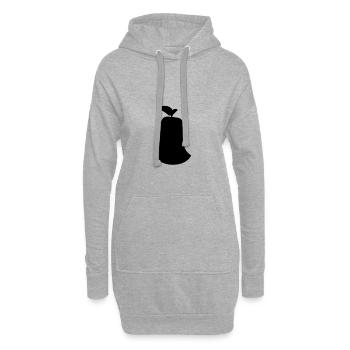 Birne mit Biss - Hoodie-Kleid - Grau meliert - Vorne